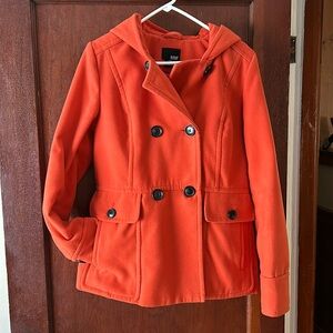 ANA double breasted hooded pea coat.